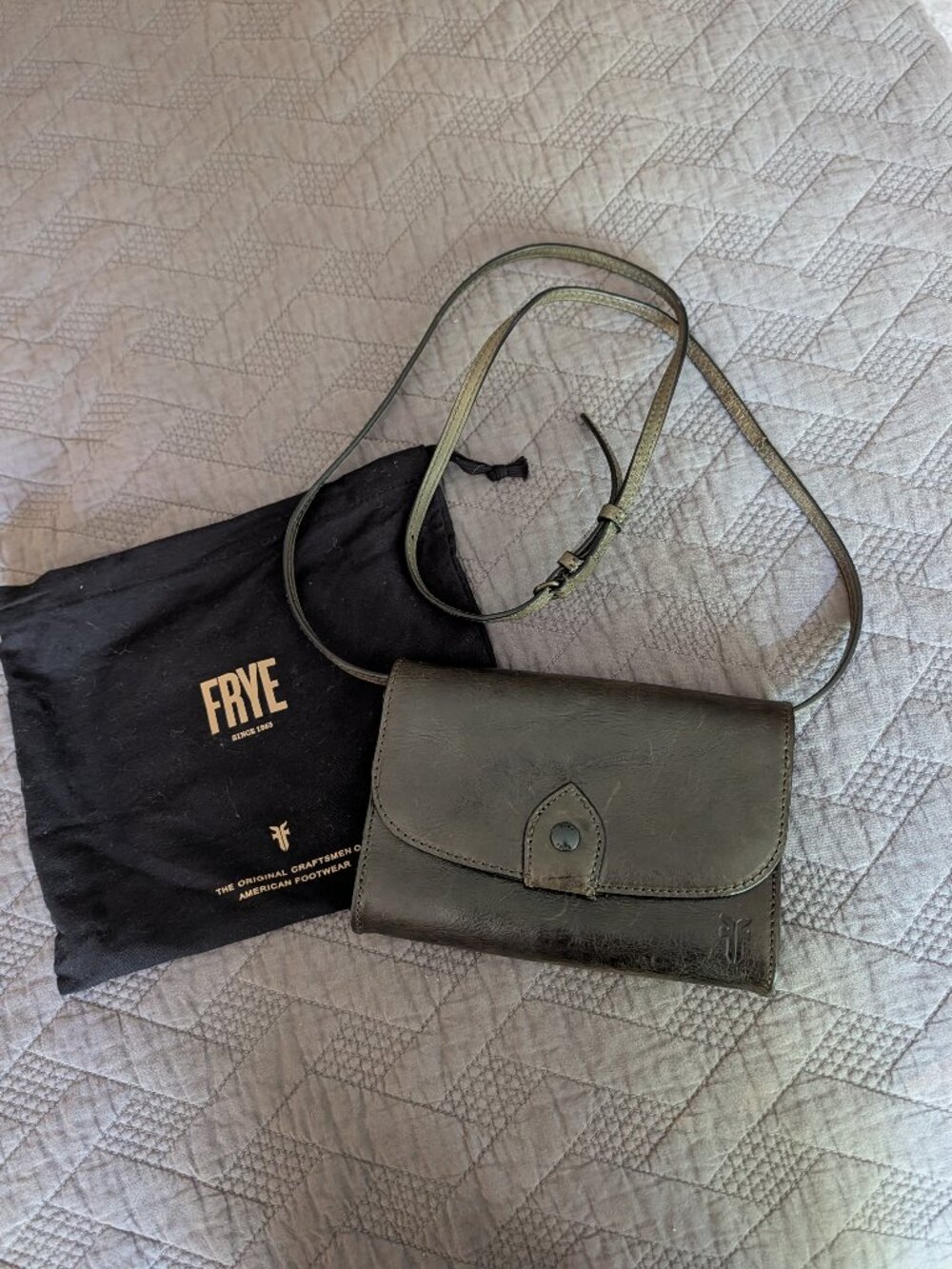 Frye Leather Melissa Crossbody bag - Distressed Olive - OS